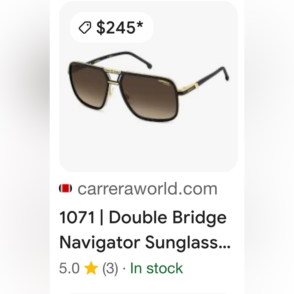 Carrera 1071 Double Bridge Navigator Sunglasses - Picture 3 of 12